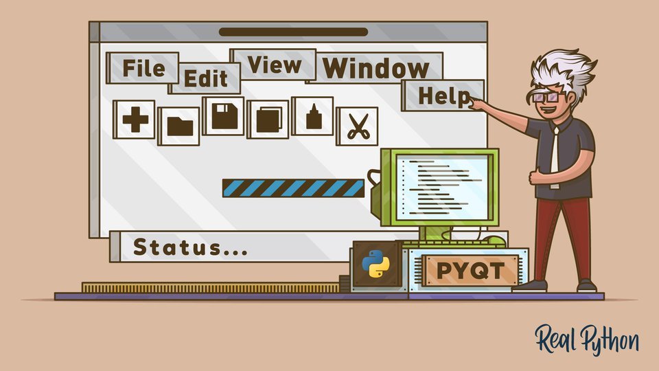 "Python and PyQt: Creating Menus, Toolbars, and Status Bars"